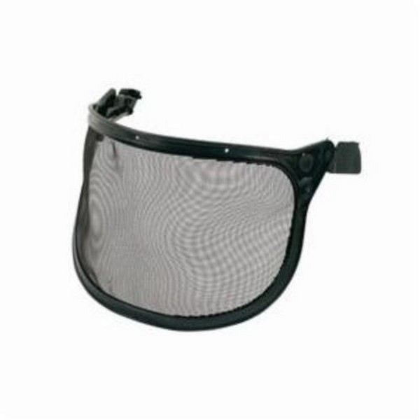 Faceshield System, Series: MultiVisor™, For Use With: Hard Hats or Peltor™ Muffs, Black Visor, Steel Wire Mesh Visor, 6-1/2 in Visor Height, 11.8 in Visor Width, 6.7 in L x 11.4 in H Dimensions