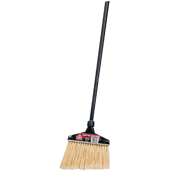 Multi-Purpose Broom, Polystyrene Flagged-Tip Fill, 51 Inch Handle Length, Aluminum