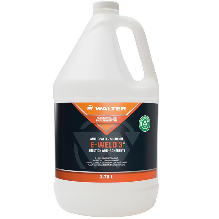 Anti-Spatter Solution, High Temperature, Series: E-WELD 3™, 1 gal Container, Liquid Form, Blue/Clear
