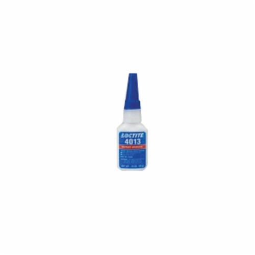 Instant Adhesive, 1-Part General Purpose Medium Viscosity, Series: Prism® 4013™, Bottle Container, 1 lb Container, Cyanoacrylate Base, 24 hr. Curing, Clear, -65 to 180 deg F, 1.05 Specific Gravity, <lt/>20 g/L VOC, 600 cPs Viscosity, Metal, Plastic a