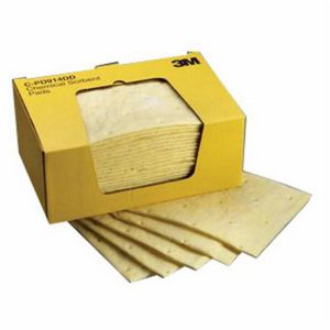 Chemical Sorbent Pad, High Capacity, 9 Inch Width, 14 Inch Length, 25 Pads/Box, 6 Box/Case