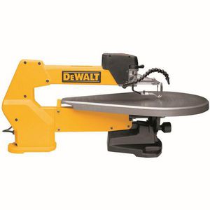 Scroll Saw, Heavy Duty, Bare Tool, 3/4 in Stroke Length, 400 to 1750 spm Strokes per Minute, 2 in Depth of Cut, 20 in Blade, 120 VAC, 1.3 A, Cast Iron Housing Material, Yellow, 15 ft Cord, Variable Speed/ON/OFF Switch Control, 12.12 in H x 19.5 in W