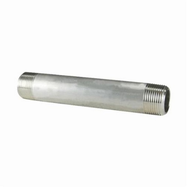 Pipe Nipple, Nipple, 1 to 11-1/2 Nominal, NPT, 7 Inch Length, SCH 80/XH, Aluminum