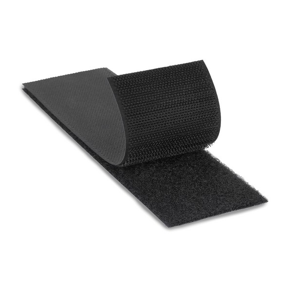 Loop Fastener Tape, General Purpose Non-Adhesive Reclosable, 50 yd Length, 1 Inch Width, 0.15 Inch Thickness   Engaged, Black, Woven Nylon Backing, 200 °F Maximum Operating