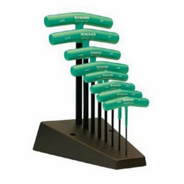 Key Set, 8 Piece, T9 to T40 Torx, Ergonomic Grip/T-Handle Handle, Protanium® High Torque Steel, ProGuard™, Green