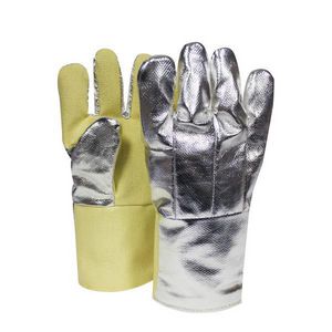 Aluminized Thermobest Gloves, 14 Inch Length, Reversed Wool Liner