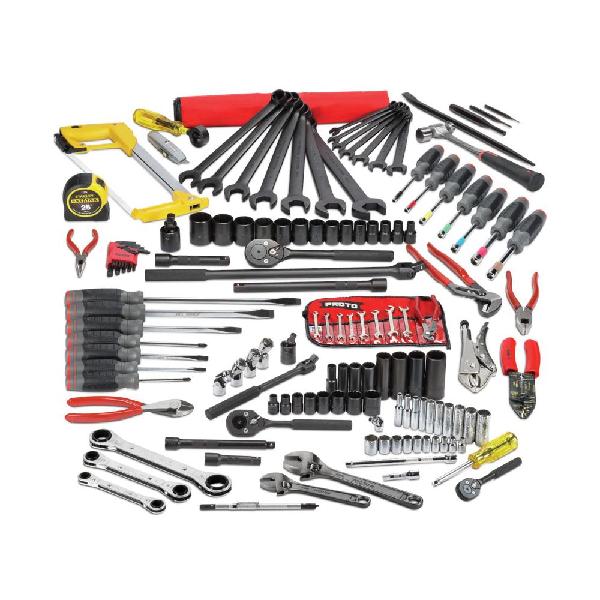 Railroad Electrician's Set, Specifications: 1/4 in, 3/8 in, 1/2 in Drive Tools, 3/16 in to 1-1/4 in Fasteners, 141 Piece, Tool Box Tool Storage, Insulated: No