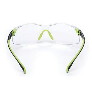 Safety Glasses, Premium, Series: 1000, Anti-Scratch/Anti-Fog Lens Coating, Clear Lens, Half-Frame, Green/Black Frame, Plastic Frame, Polycarbonate Lens, Yes % UV Protection, Removable Temple, Specifications Met: ANSI Z87.1-2015
