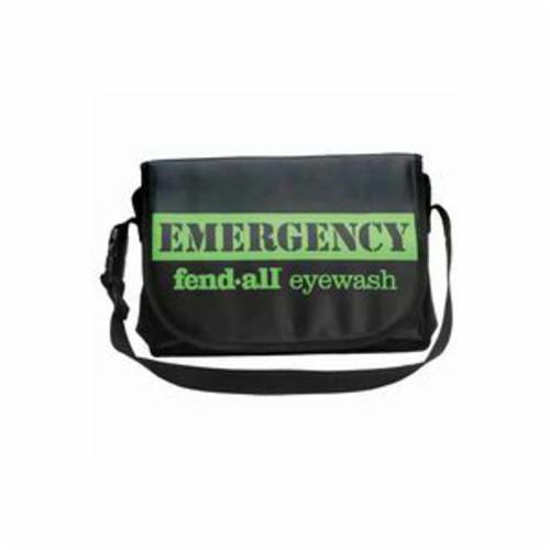 Eyewash Travel Bag, Rugged, Series: Eyesaline®, For Use With: 1/4 oz Saline Eyewash Bottle, Specifications Met: ANSI Z358.1-2009, Vinyl, Black, 12 in H x 8 in W x 4 in D Dimensions