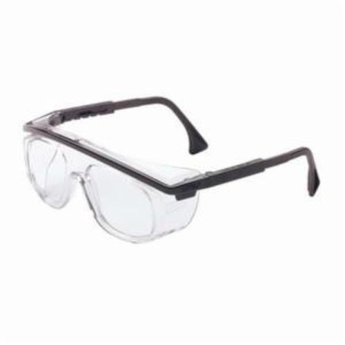 Safety Eyewear, Lightweight, Series: Astrospec® 3001, Universal Size, Ultra-Dura® Hard Coat Lens Coating, Clear Lens, OTG Frame, Black Frame, Nylon Frame, Polycarbonate Lens, Yes % UV Protection, Cushioned/Duoflex Temple, Specifications Met: ANSI Z87.1-1989, ANSI Z87.1-2003, CSA Z94.3, CA 18828, Military V0