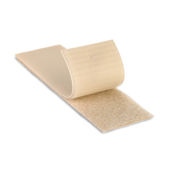 Hook Fastener Tape, General Purpose Non-Adhesive Reclosable, 50 yd Length, 1 Inch Width, 0.15 Inch Thickness   Engaged, Beige, Woven Nylon Backing, 200 °F Maximum Operating