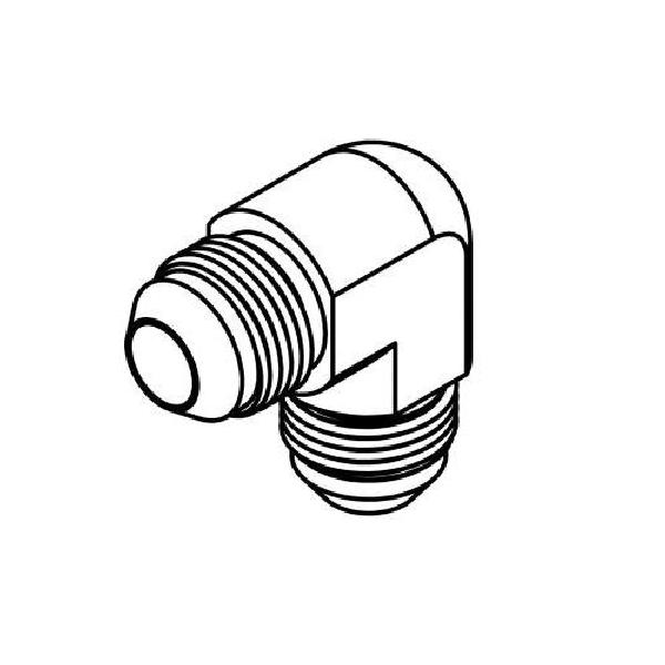 Union Elbow, Series: 2500, 3/4-16 Nominal, 37 deg Male JIC End Style, 90 deg Angle, 316 Stainless Steel