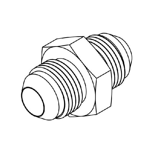 Union, Large Hex Head Straight, Series: 2403-LH, 1-1/16-12 Nominal, 37 deg Male JIC End Style, 316 Stainless Steel