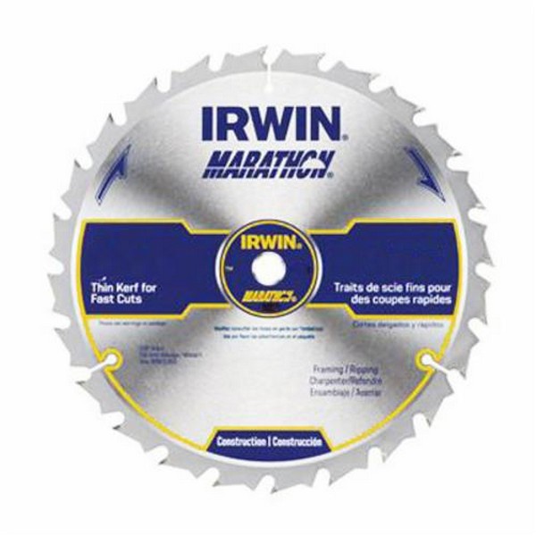 Circular Saw Blade, Miter/Table, Series: Construction Series, 10 in Diameter, 5/8 in Arbor, ATB Teeth, 24 Teeth, 0.095 in Kerf, Carbide Cutting Edge