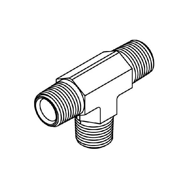 Pipe Tee, Series: 5600, 1/8-27 Nominal, MNPT End Style, 316 Stainless Steel