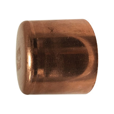 Cap, Cap Fitting/Connector, 1/2 Inch Nominal, 500 psi at 100° Pressure, 32 to 200 °F, ASTM B 88/ASTM B 306/A 306/Alloy C12200 Copper, Domestic