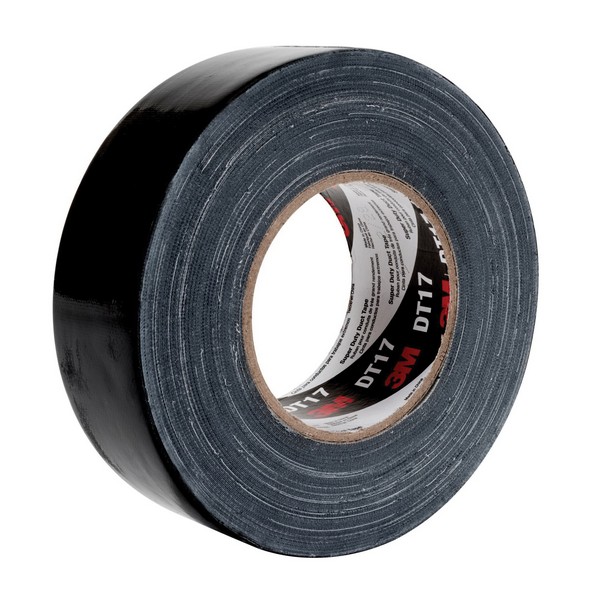 Duct Tape, Heavy Duty Moisture Proof, 35 yd Length, 1.88 Inch Width, 17 mil Thickness, Black, Natural Rubber Adhesive, Polyethylene Backing, 85 in-oz Adhesion Strength, 718 N/100 mm Tensile Strength