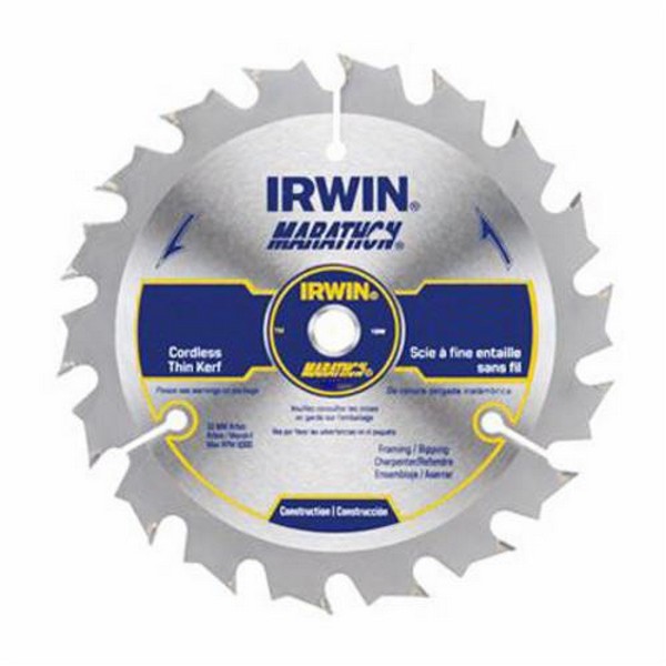 Circular Saw Blade, Cordless, Series: Construction Series, 5-1/2 in Diameter, 10 mm Arbor, ATB Teeth, 18 Teeth, 0.63 in Kerf, Carbide Cutting Edge