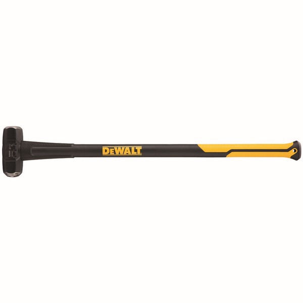 Sledge Hammer, 36 in Overall Length, Sledge Face, 6 lb Head, Steel Head, Straight Handle, Fiberglass Handle, Thermoplastic Rubber Grip