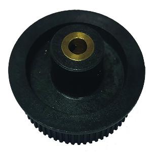 Timing Pulley, Type SFM, 6 mm Bore, 1.05 Inch Outside Diameter, 1.07 Inch Pitch Diameter, 42 Grooves, 0.08 Inch Pitch, 0.433 Inch Face Width, 1.24 Inch Diameter Flange, 0.688 Inch Diameter Hub, 0.688 Inch Overall Length, For Use With: 1/4 Inch Width Belt, Polycarbonate