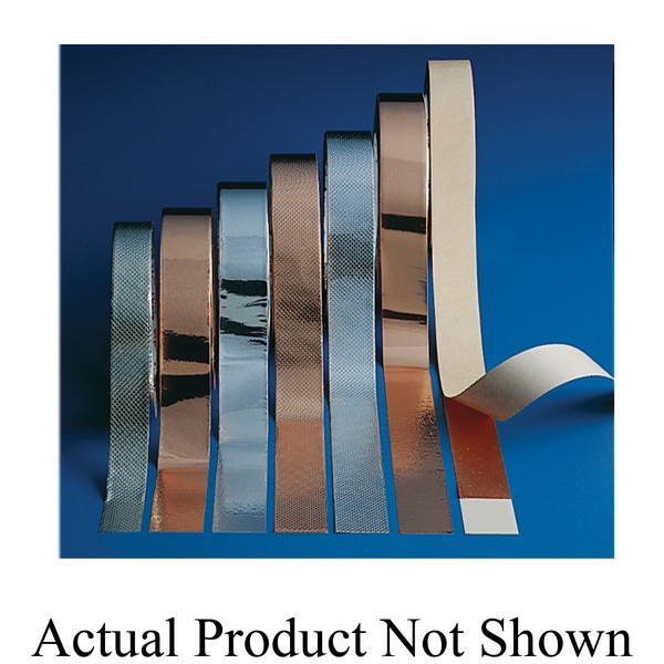 Shielding Tape, Log Roll, Series: 1245, 18 Yard Length, 2 Inch Width, 4 mil Thickness, Copper, 3 Inch Diameter Core, Acrylic Adhesive, Copper Foil Backing, 35 in-oz Adhesion Strength, 600 V, Specifications Met: ASTM D1000