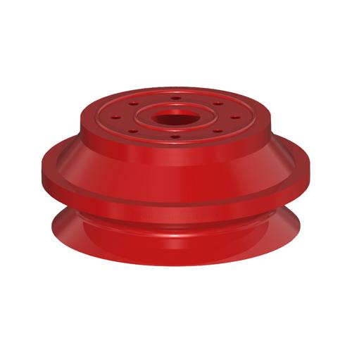 110mm Single Bellow Red Silicone Cup