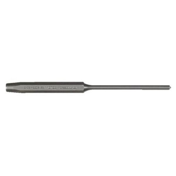Roll Pin Punch, 1-Piece, 5-1/4 in Overall Length, 5/32 in Punch, Parabolic, Steel, Black