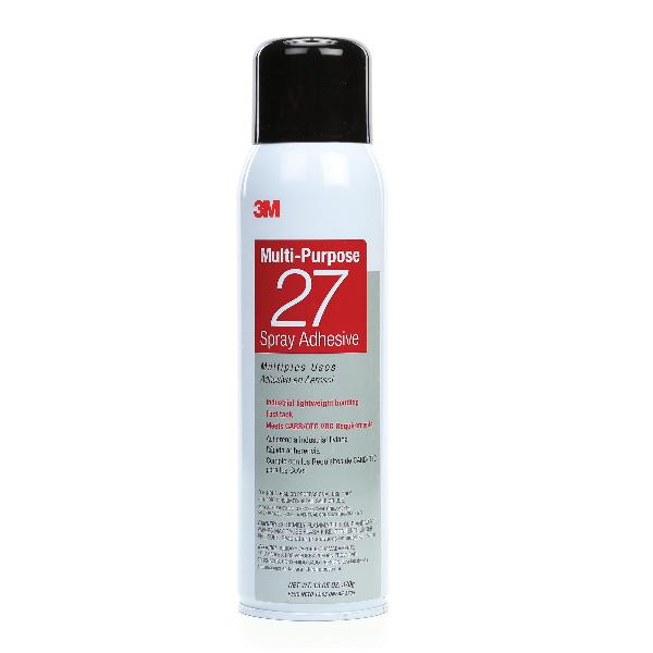 Adhesive, Spray, Aerosol Can Container, 20 fl-oz Container, 13.05 oz Net Weight, 78 sq-ft Coverage, 15 s Drying, 15 s to 10 min Setting, 10 min Curing, Clear