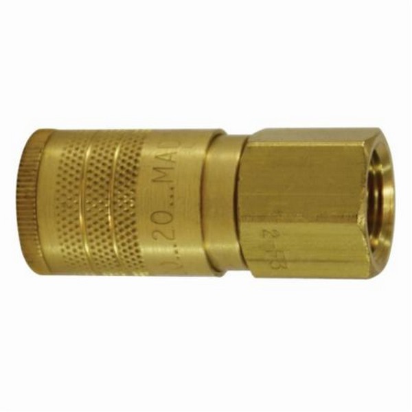 Coupler, 1/4 in Nominal, Coupler x FNPT End Style, 250 psi Pressure, Brass