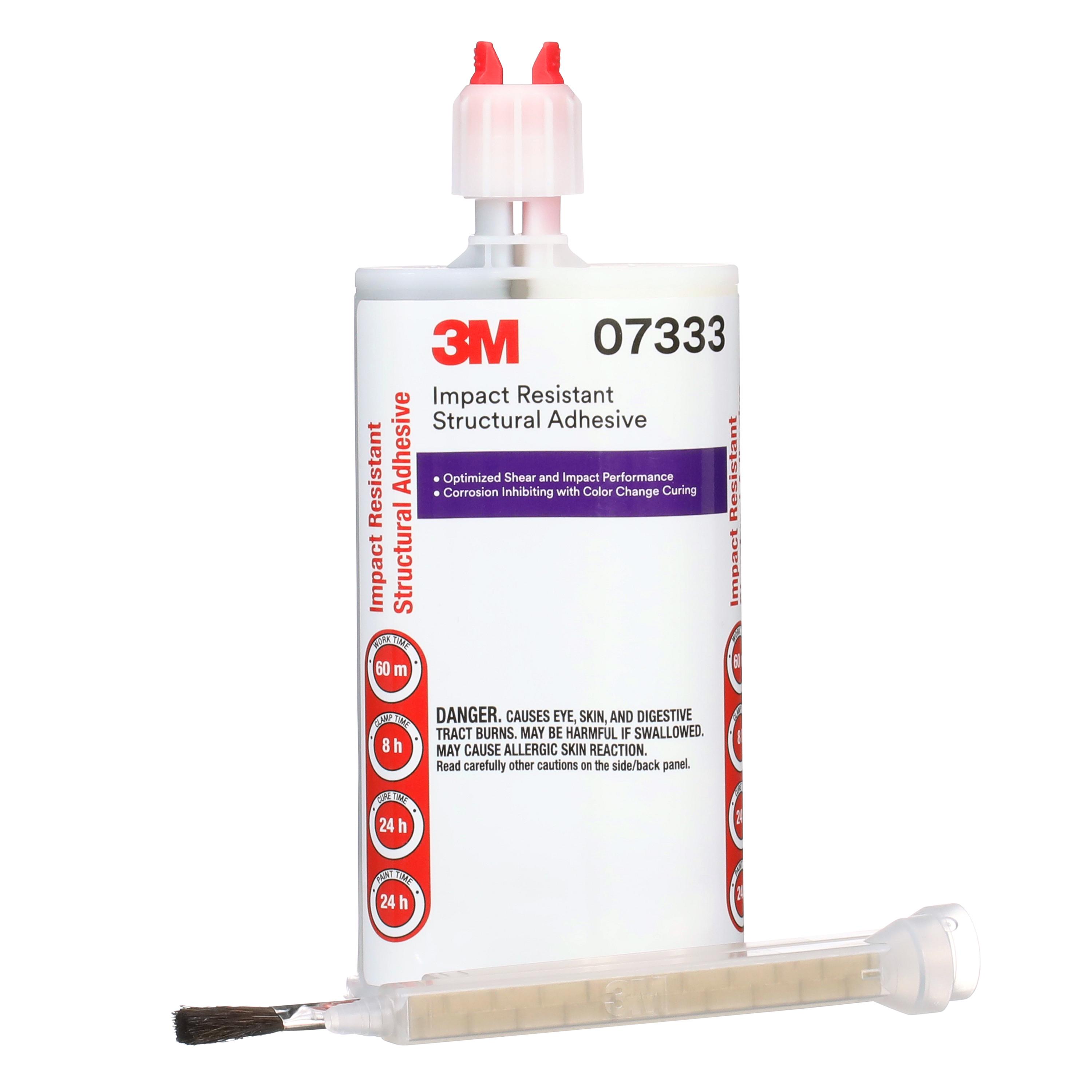 Adhesive, Impact Resistant, Series: 7333, Cartridge Container, 2 mL Container, Composition: Epoxy, 1 hr Work Life, 24 hr Curing, 5 to 90 °F