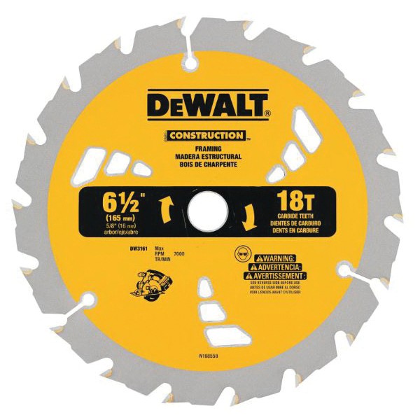 Circular Saw Blade, Portable Round Arbor Thin Kerf, Series: 20™, 7-1/4 in Diameter, 0.045 in Thickness, 5/8 in Arbor, ATB Teeth, 24 Teeth, 18° Tooth Angle, 7000 RPM Maximum, 2-3/8 in Cutting Depth, 0.071 in Kerf, Tungsten Carbide Cutting Edge, Ste