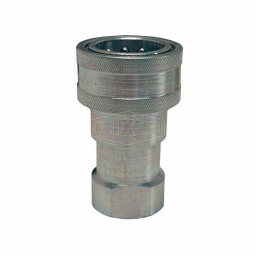 Poppet Valve Coupling, Interchange, Series: H Series, 1-11-1/2 Nominal, FNPT, 4-3/16 Inch Length, 2000 psi, Steel, Domestic