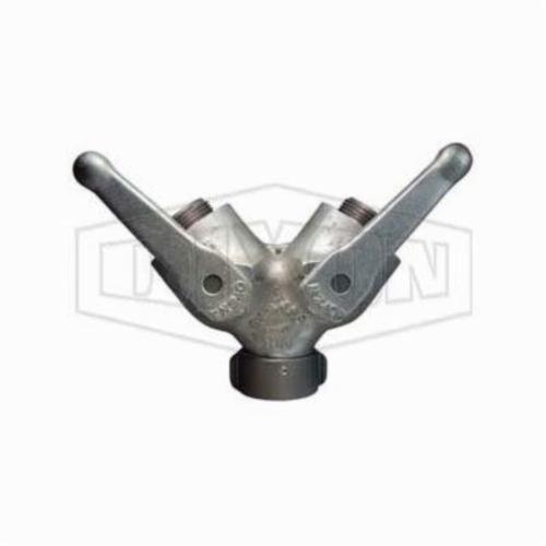 Ball Wye Valve, 1-1/2 Inch Nominal, Female NH NST x Male NH NST, 600 psi, Aluminum Body