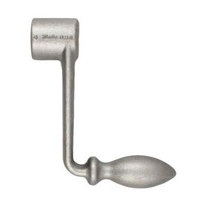 Crank Handle, Broached Pattern, 6-1/8 Inch Length, For Use With: Machine Tools, Specifications: 5 Inch Length Center Hub to Center Handle, 5/8 Inch Stock Square Bore, 1-1/4 Inch Diameter x 1-13/16 Inch Height Hub, Carbon Steel, Natural Mill