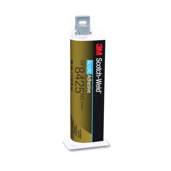 Acrylic Adhesive, 2-Part Impact-Resistant, Duo-Pak Cartridge Container, 45 mL Container, Acrylic Base