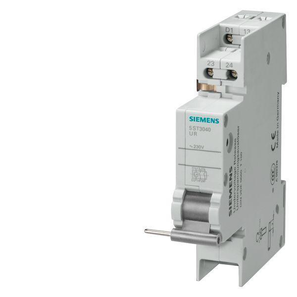 Undervoltage Release, 110 VDC, 2NO ContConfiguration, Flush Mounting, For Use With: 5SL4, 5SP4, 5SY4, 5SY5 RCBO 5SU1, FI 5SV Miniature Circuit Breaker, 70 mm W x 18 mm D x 90 mm H Dimensions