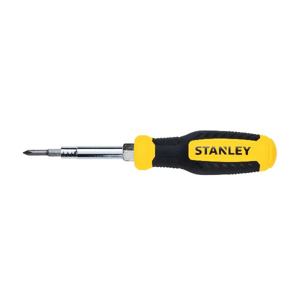 Screwdriver Set, Quick Change Interchangeable, Measurement System: Imperial, PH1, PH2 Phillips® Tip, 3/16 in Slotted Tip, 1/4 in Standard Tip Screwdriver Size, Phillips®/Standard Slotted Bit, Ergonomic Handle, 6 Piece