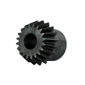 Bevel Gear, Plain Reborable, Bevel Gear, 0.875 to 1.251 Inch Bore, 2.799 Inch Outside Diameter, 2:1 Gear Ratio, 20 Teeth, 8 Diametral Pitch, 2-1/2 Inch Pitch Diameter, 0.82 Inch Face Width, No Screws Hub, 2-1/8 Inch Diameter Hub, 1.406 Inch Hub Projection, 2-9/32 Inch Overall Length, 20° Pressure Angle, Steel