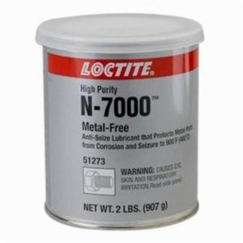 Anti-Seize Lubricant, 1-Part High Performance High Purity, Series: N-7000 lb 8013™, Can, 2 lb, Graphite Base, Composition: White Mineral Oil, Calcium Oxide, Graphite, Calcium Distearate, Paste, Gray, Characteristic, -20 to 2400 °F, 1.1687 Specific