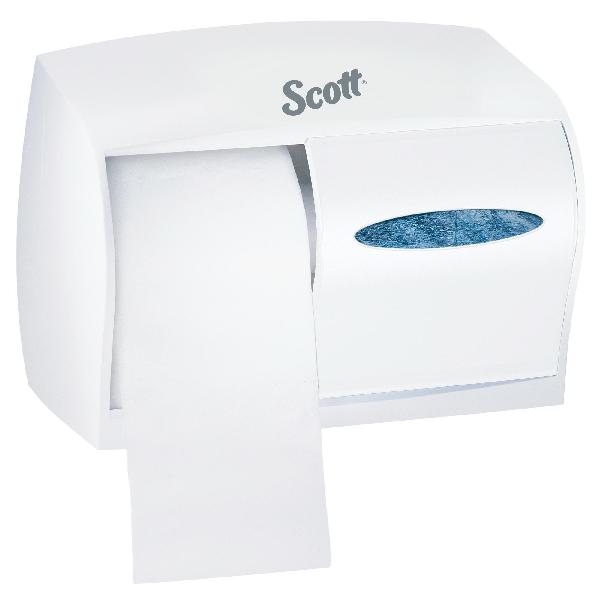 Bathroom Tissue Dispenser, Coreless Double Roll, 7.63 in Overall Length, 11 in Overall Width, 6 in Overall Height, Wall Mounting, ABS Plastic, White Finish/Color, Domestic