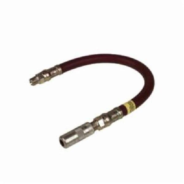 Grease Gun Hose, 1-Wire Braid, For Use With: Hand Operated Grease Gun, 12 in L, 4800 psi Working, 12000 psi Burst, 1/8 in MNPTF, Elastomeric