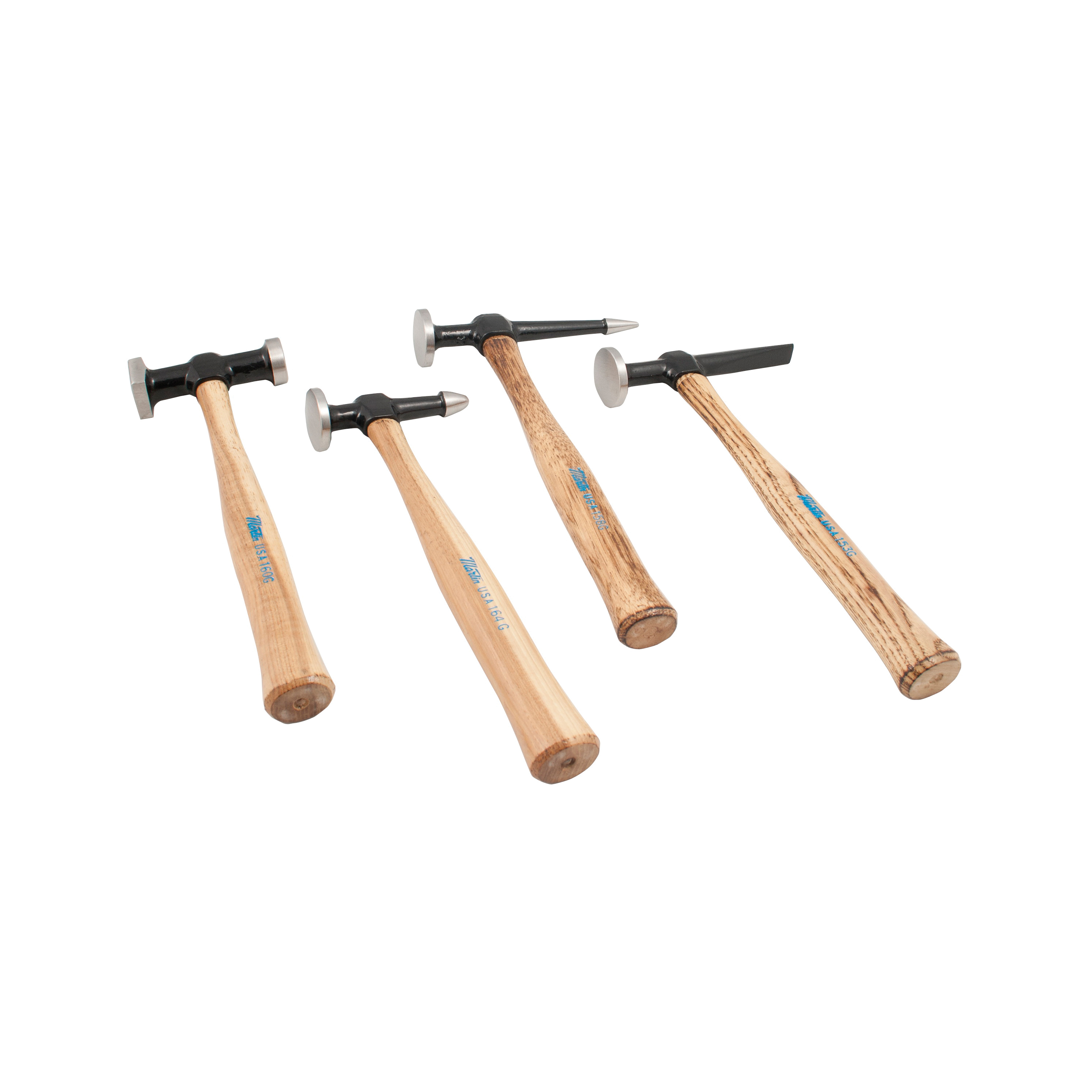 Body and Fender Repair Tool Set, Wood Handle, 4 Piece, Steel