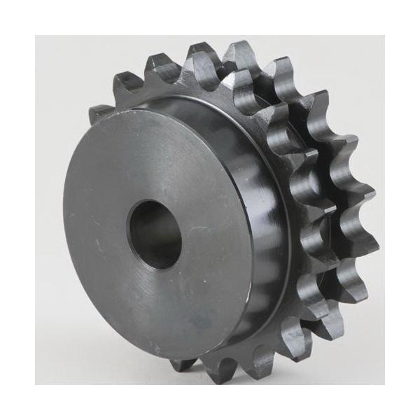 Roller Chain Sprocket, Double Strand Stock Bore Harden Teeth, 1 in Bore Dia, #80 Chain, 35 Teeth