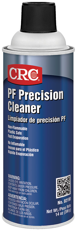 Precision Cleaner, Non-Flammable, Series: PF™, 16 oz, Aerosol Can, 14 Oz Net Weight, Liquid, Clear, Strong, 90.6 g/L VOC, 1.27 Specific Gravity, Composition: Decafluoropentane, 1, 1, 1, 2-Tetrafluoroethane, Trans-1, 2-Dichloroethylene, Isopropyl Alco