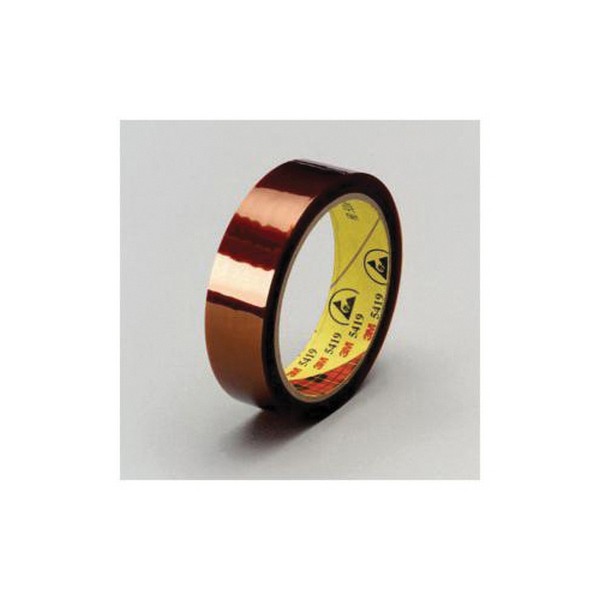Film Tape, Low-Static, Series: 5419, 36 yd Length, 0.25 in Width, 2.7 mil Thickness, Gold, Silicone Adhesive, Polyimide Film Backing