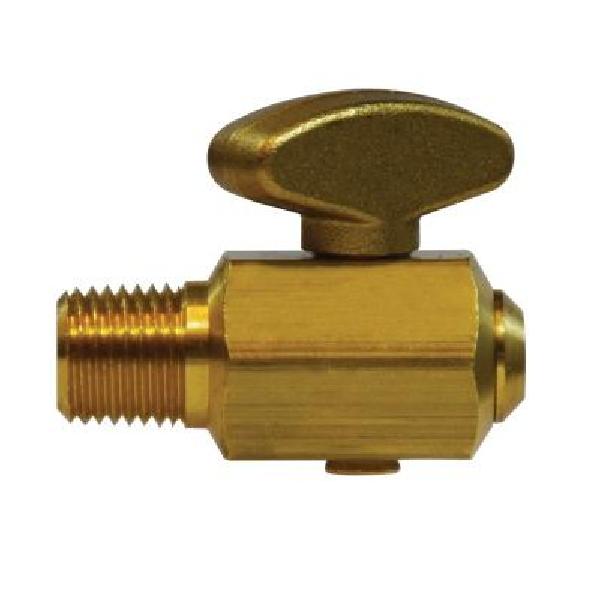 Drain Cock, Trunk Air Tank, 1/4 Inch Nominal, MIP End Style, 150 psi Pressure, Media: Air/Fluid/Water, Brass Body, 1.73 Inch Length x 1.41 Inch Height Dimensions