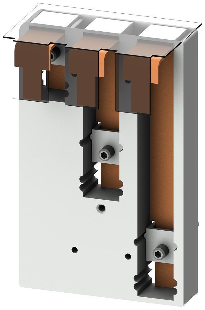 Busbar Adapter, For Use With: 3VF3 Circuit Breaker, 690 VAC, 40 °C Specifications, 11 in L x 1 in W x 1 in H Dimensions