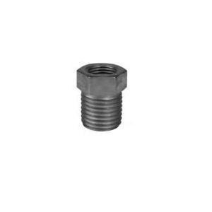 Bushing, 1/4 in Male NPTF x 1/8 in Female NPTF, 3/4 in Overall Length, 9/16 in Hex, Zinc Plated, Steel