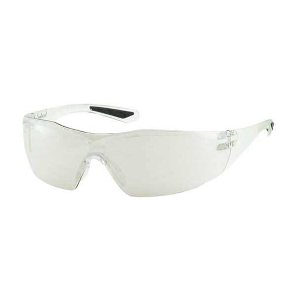 Safety Glasses, 1-Piece Lens, Series: Pulse™ 250-49, Universal, Anti-Fog Lens Coating, Indoor/Outdoor Lens, Rimless, Clear Frame, Polycarbonate Frame, Polycarbonate Lens, 99.99 % UV Protection, Bayonet/Rubber Tipped Temple, ANSI Z87.1+ Specifications