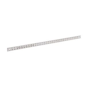 Straight Edge Ruler, Heavy Duty, 36 in Length, 1-1/8 in Width, 0.06 in Thickness, Measuring System: Imperial, Graduations: 1/16 in, Aluminum, Silver